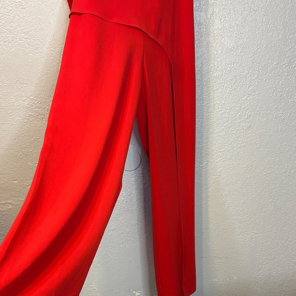 BCBGMaxAzria Vibrant Red Wide Leg Jumpsuit